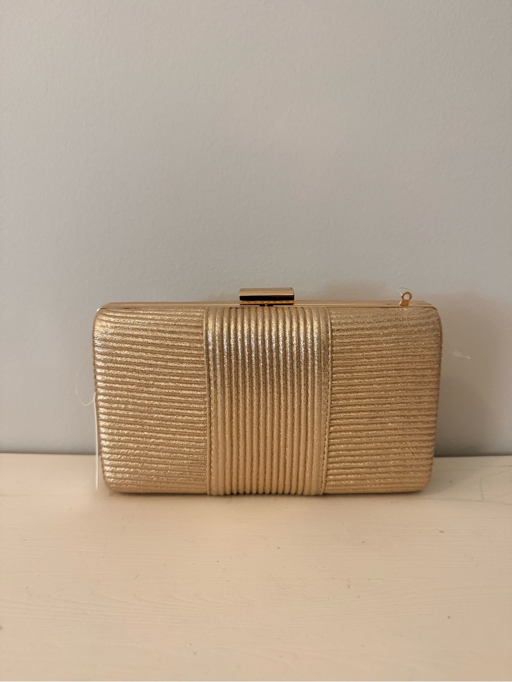 Rose Gold Metallic Clutch